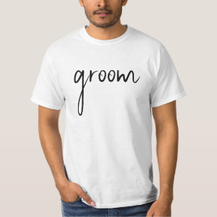Skriptsvart groom t shirt