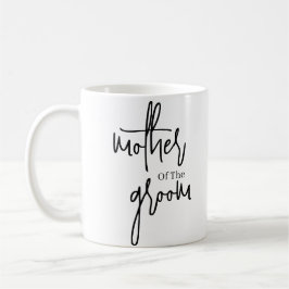 Skriptsvart mor i bröllop-groomen kaffemugg