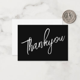 Skriptsvart Tack Anteckningskort