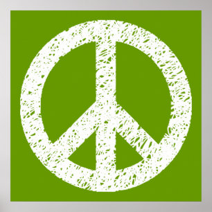 Skriptsymbol - vit på Avocad Poster