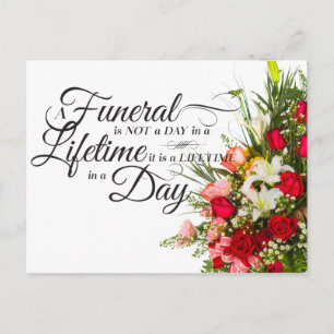 Skriptsympaticitat för begravning av blommor vykort