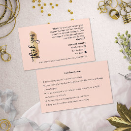 Skripttackkort för Guld Visitkort