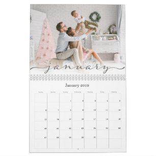 Skriptteckensnitt 2026 Foto Kalender