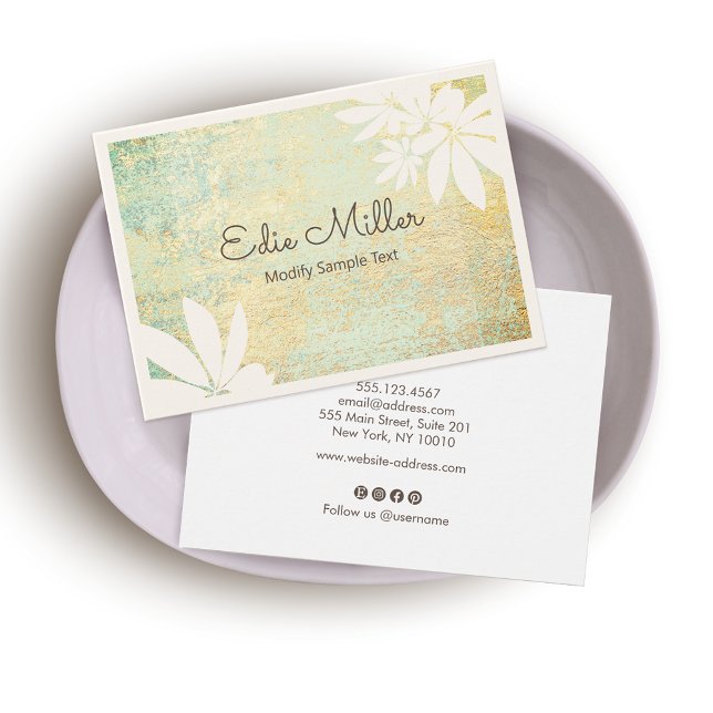 Skriptteckensnitt för Blommigt av Abstrakt i moder Visitkort (Skapare uppladdad)