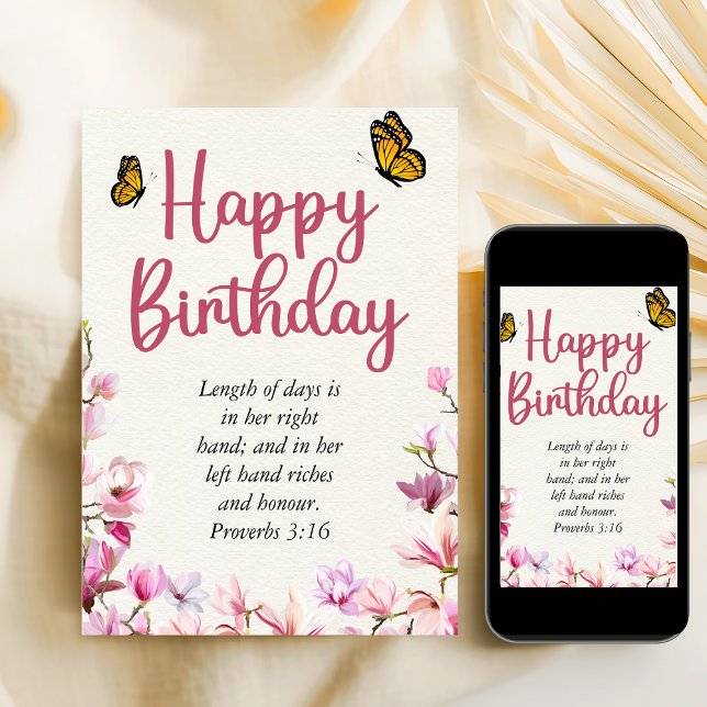 Skripttext för Mamma Rosa- Blommigt Kort (Bible Verse Birthday Mom Pink Floral Printable Card
)