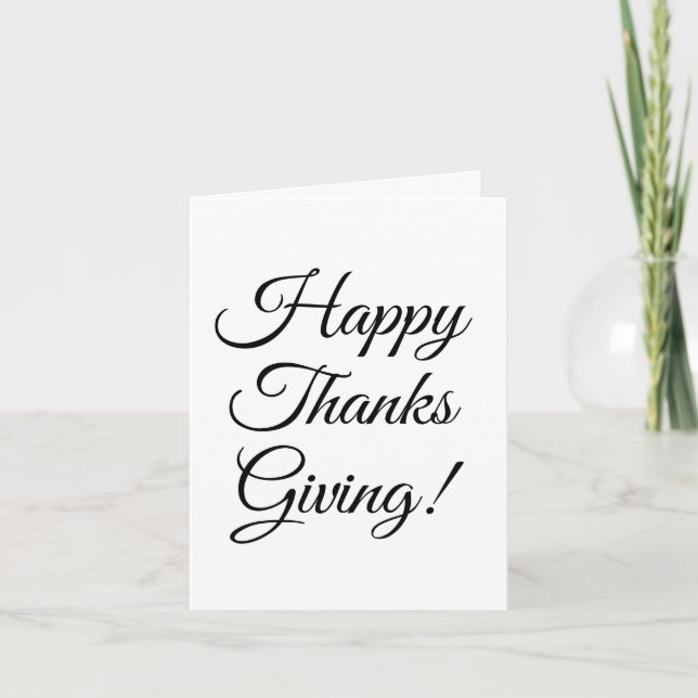 Skripttexttypografi för Happy thanksgiving anpassn Kort (Framsida)