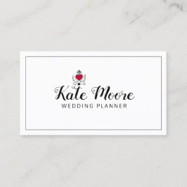 Skripttyp för Bröllopsfixaren av rörlig hjärt-Ving Visitkort