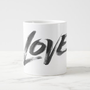 Skripttyp för kärlek Zen-penselkalligrafi Jumbo Mugg