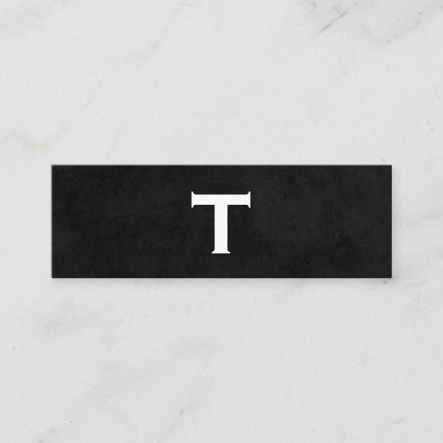 Skripttyp med Monogram Mini Visitkort (Framsida)