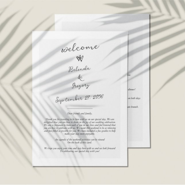 Skripttypografi, Bröllopsprogram - löpande Program (Script Typography Wedding Program Itinerary)