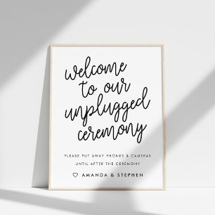 Skripttypografi - ej ansluten Bröllop-Ceremonisk s Poster