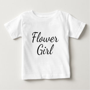 Skripttypografi för blommiga flickor på t shirt