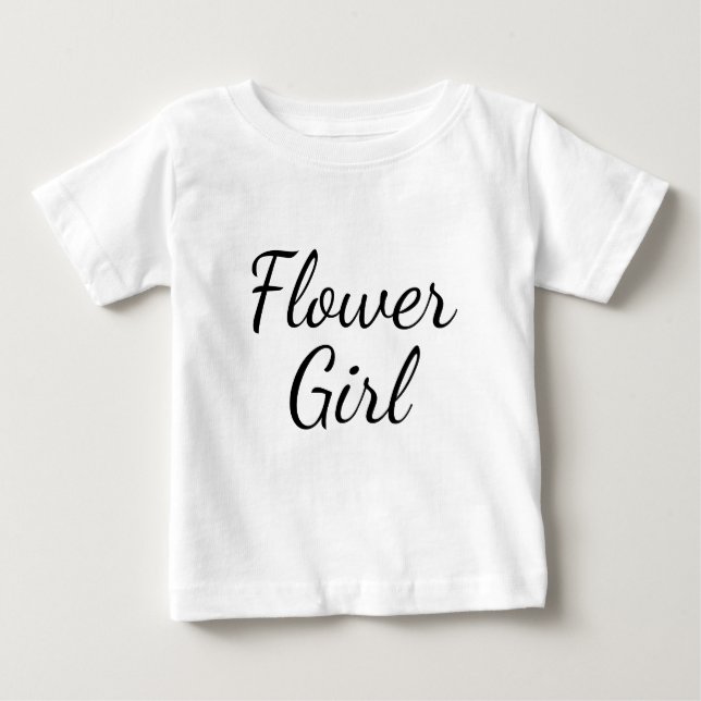Skripttypografi för blommiga flickor på t shirt (Framsida)
