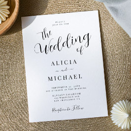 Skripttypografi för enkel elegant bröllop inbjudningar