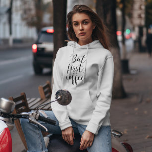 Skripttypografi "Men först, kaffe" T Shirt