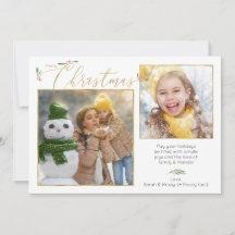 Skripttypografi - minimalistisk 2-foto-Guld & vit