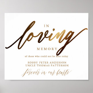 Skripttypsbilder för Guld Elegant Poster