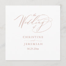 Skripttypsdiagram för elegant Vit ros Guld, Bröllo