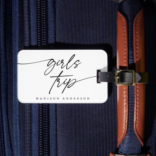 Skripttypsdiagram för modern Elegant Girls Resa Bagagebricka (Framsida Insitu 4)