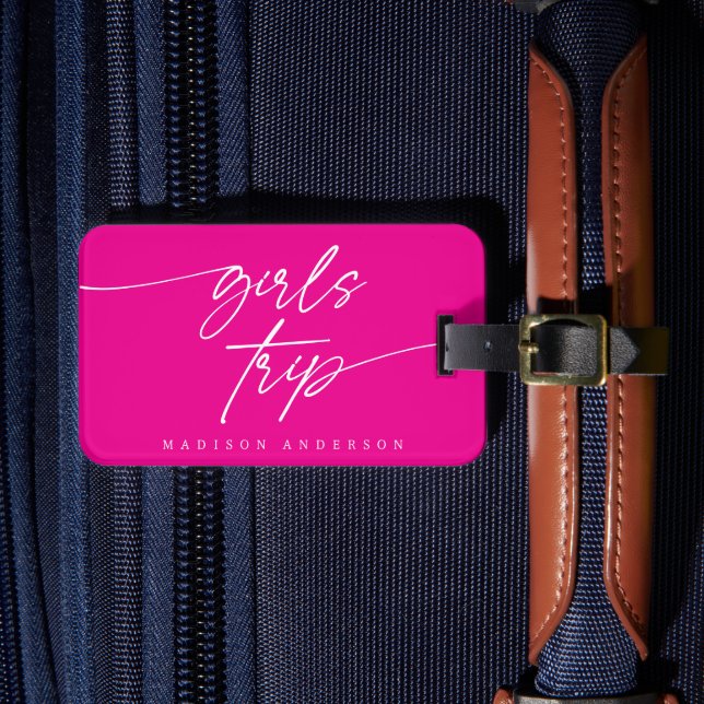 Skripttypsdiagram för modern Elegant Girls Resa |  Bagagebricka (Framsida Insitu 4)