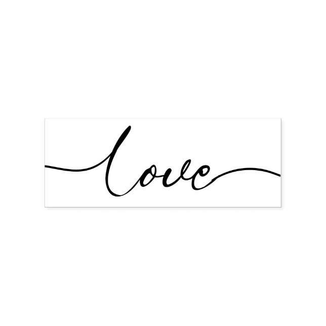 Skripttypsgrafi Valentineser Kärlek Stämpel (Tryck)