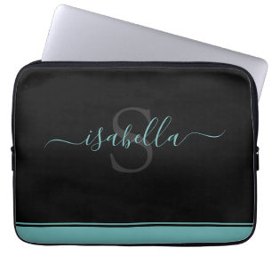 Skriptuppmål för monogrammad Elegant Laptop Fodral