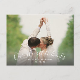 Skriptupptack 2 Photo Bröllop Tack Vykort