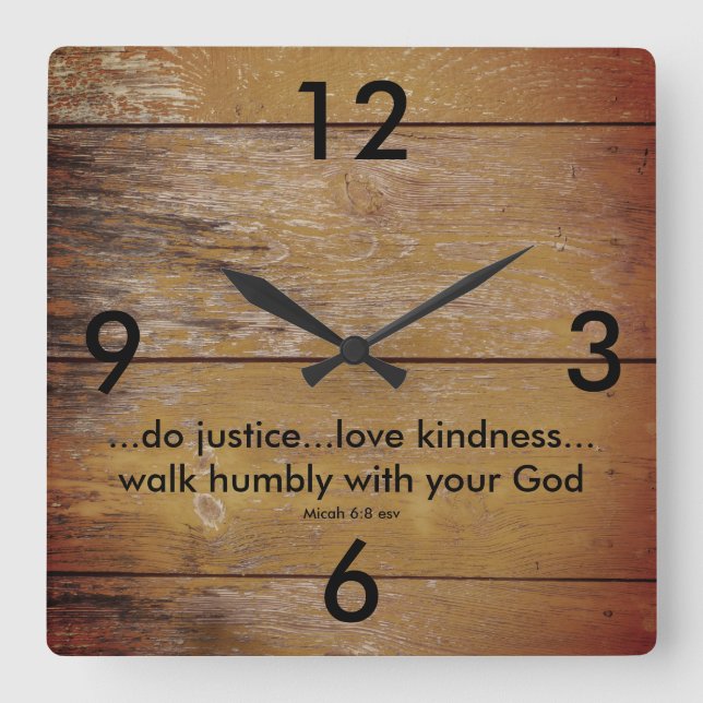 Skriptur Fyrkantig Klocka (Framsida)