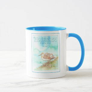 Skriptur, inspiration, John 14:27, Beach Bird Mugg