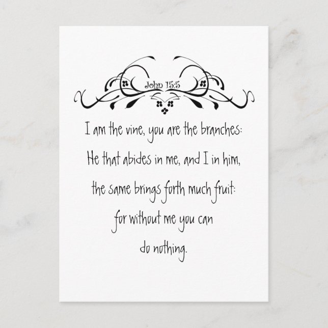 Skriptur, John 5:15 Jag är vinet Vykort (Framsida)