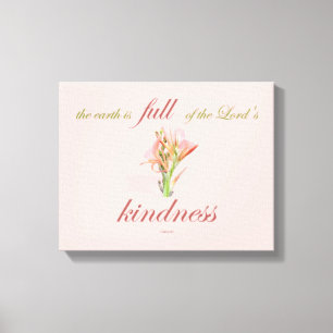 Skriptur, Psalm 33, Lord's Kindness, Lily Canvastryck