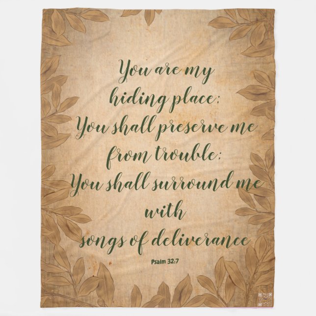 Skripturavbildning Fleecefilt (Framsidan)