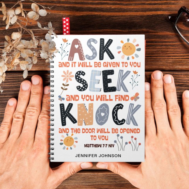 Skripturbibel för Prayer Journal 7:7 Anteckningsbok (Skapare uppladdad)