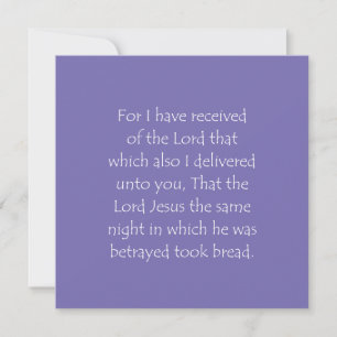 Skripturcitat 1 Corinthians 11 23 Inbjudningar