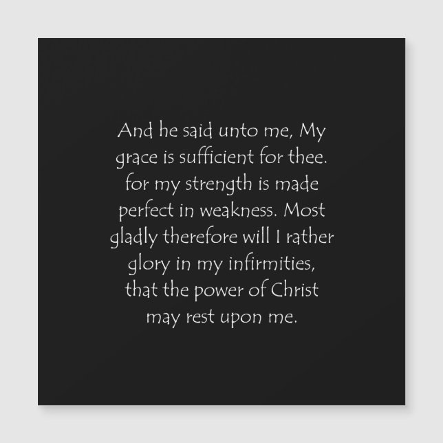 Skripturcitat 2 Korintianer 12 9 (Framsida)