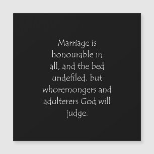 Skripturcitat Hebrews 13 4