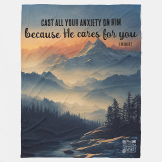 Skripturexjett han Cares Fleecefilt