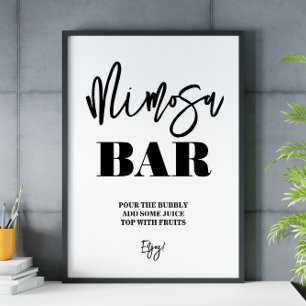 Skripturtecken för Mimosa Pub Möhippa Poster
