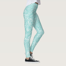 Skriptutskrift Teal Leggings