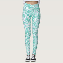 Skriptutskrift Teal Leggings