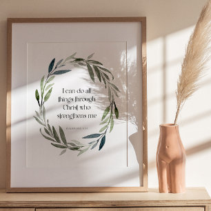 Skriptväggskonst Filippinerna 4:13 Poster