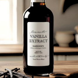 Skriptverkets Personlig Homemade Vanilla Extract-e Adressetikett