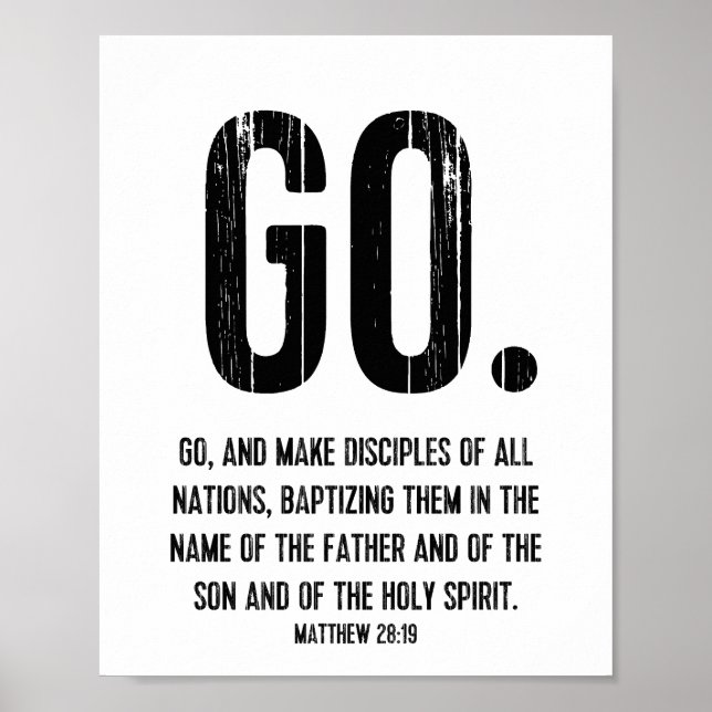 Skriptverse, Matthew 28:19, Go Poster (Framsidan)