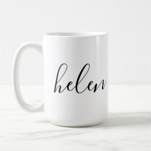 Skriptvit Personlig Gift Anpassningsbar Black Whit Kaffemugg