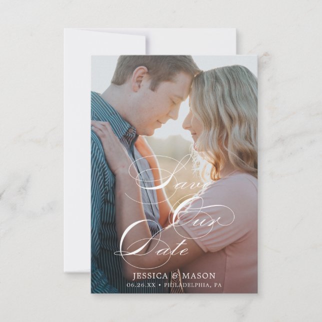 Skriptvit Spara datumkort - Spara datumet OSA Kort (Framsida)