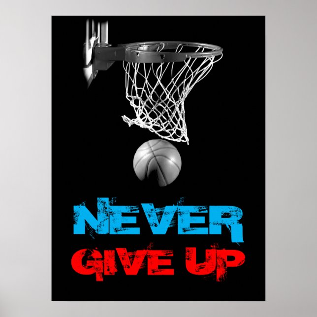 Skriv aldrig ut basketboll för Ge Poster (Framsidan)