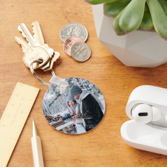 Skriv alltid ut akrylutskrift med metall tillsamma nyckelring (Skrivbord)