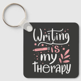 Skriv är min terapi nyckelring