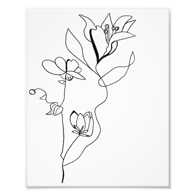 Skriv bara ut Blommigt Fototryck (Framsidan)