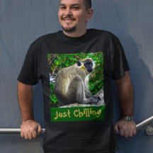 Skriv bara ut T-Shirt med Grönten Monkey